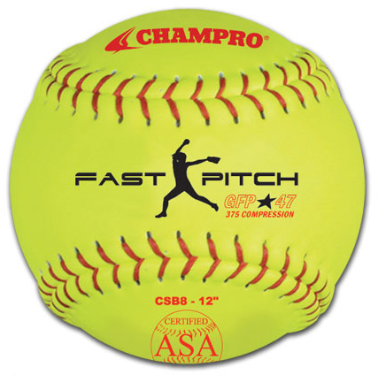 Champro Yellow ASA Fast Pitch Game Softballs