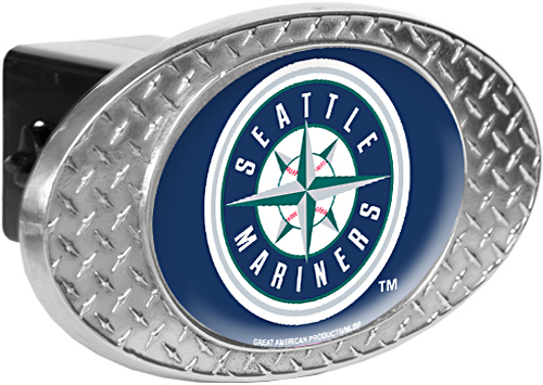 MLB Mariners Metal Plate Trailer Hitch Cover