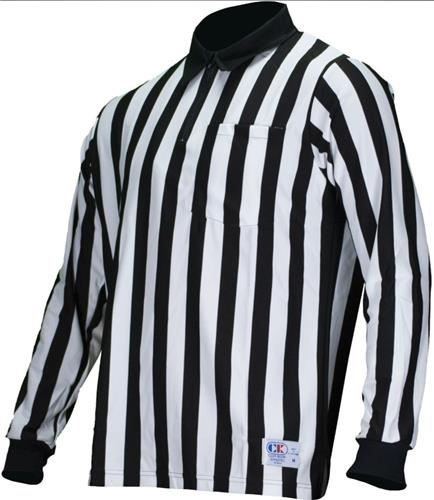Cliff Keen Long Sleeved 1" Stripes Poly Officials Shirt K07
