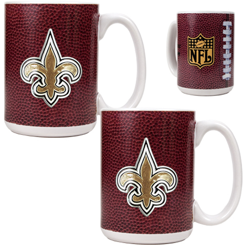 NFL New Orleans Saints 2pc Gameball Coffee Mug Set