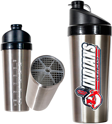 MLB Cleveland Indians Stainless Protein Shaker