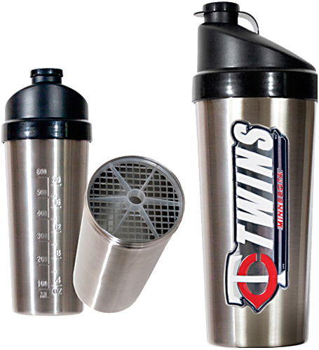 MLB Minnesota Twins Stainless Protein Shaker