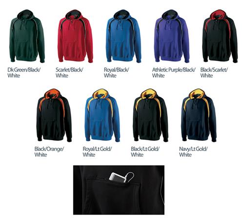 Holloway Tri-Color Quarter Zip Vibe Hoodie. Decorated in seven days or less.