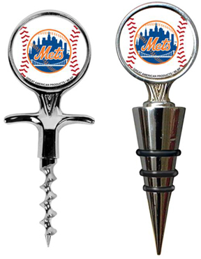 MLB New York Mets Cork Screw & Bottle Topper Set