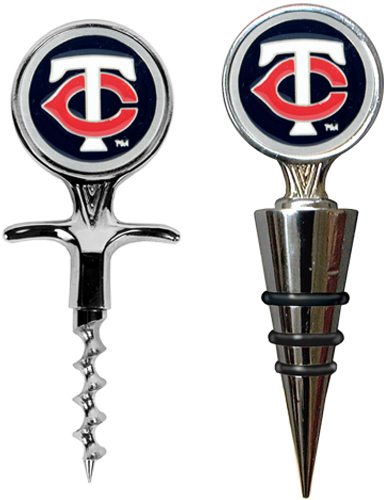 MLB Minnesota Twins Cork Screw & Bottle Topper Set