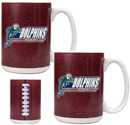 NFL Miami Dolphins 2pc Gameball Coffee Mug Set