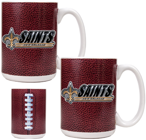 NFL New Orleans Saints 2pc Gameball Coffee Mug Set