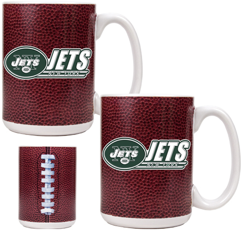 NFL New York Jets 2pc Gameball Coffee Mug Set