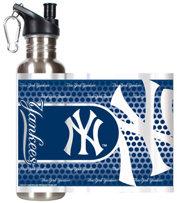 MLB Yankees Stainless Steel Water Bottle 360 Wrap