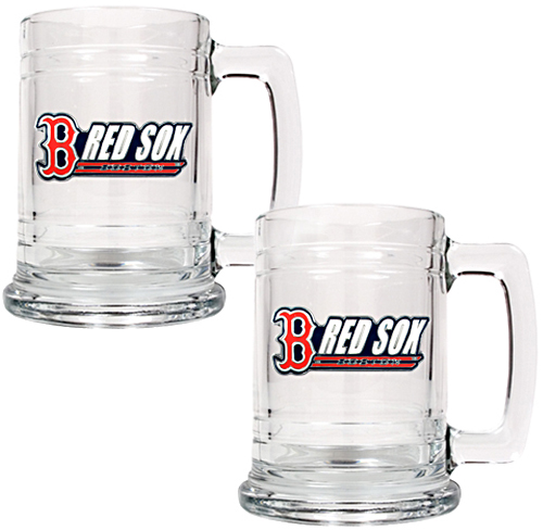 MLB Boston Red Sox 2pc Glass Tankard Set