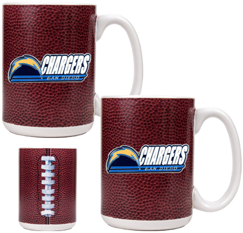 NFL San Diego Chargers 2pc Gameball Coffee Mug Set