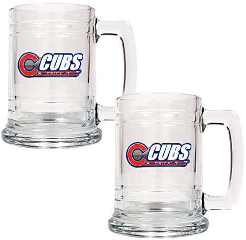 MLB Chicago Cubs 2pc Glass Tankard Set