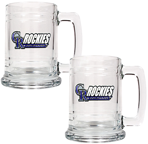 MLB Colorado Rockies 2pc Glass Tankard Set