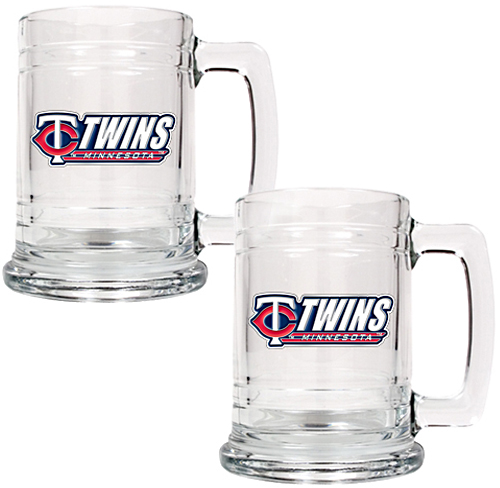 MLB Minnesota Twins 2pc Glass Tankard Set