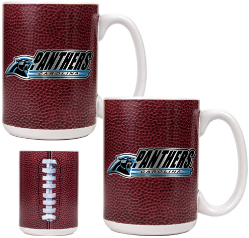 NFL Carolina Panthers 2pc Gameball Coffee Mug Set