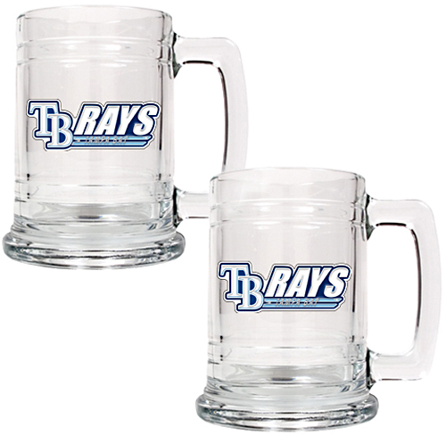 MLB Tampa Bay Rays 2pc Glass Tankard Set