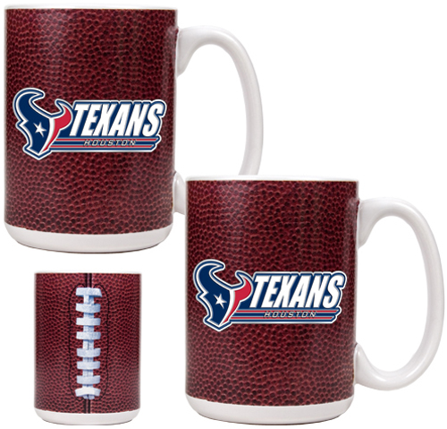 NFL Houston Texans 2pc Gameball Coffee Mug Set