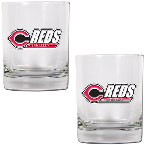 MLB Cincinnati Reds 14 oz. 2pc Rocks Glass Set