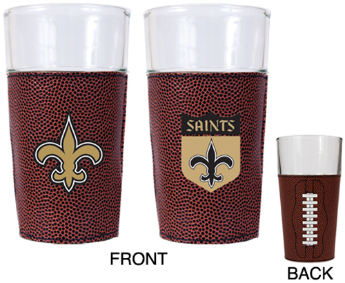 NFL New Orleans Saints 16oz GameBall Pint Glasses