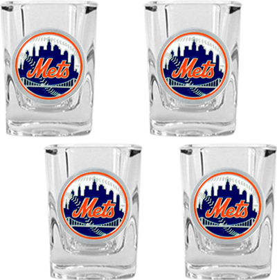 MLB New York Mets 4pc Square Shot Glass Set