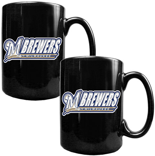 MLB Milwaukee Brewers 2pc Coffee Mug Set