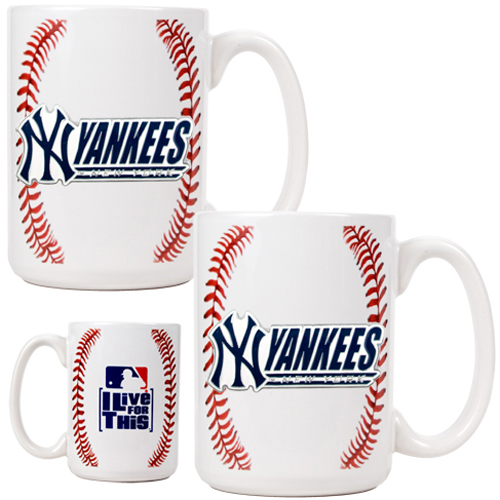 MLB New York Yankees 2pc Gameball Coffee Mug Set