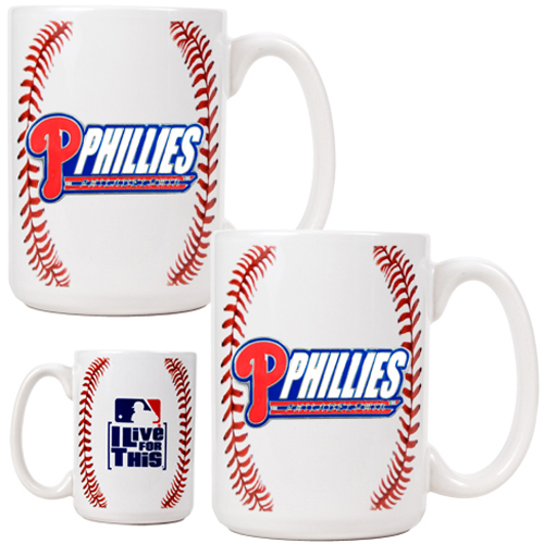 MLB Phillies 2pc Gameball Coffee Mug Set