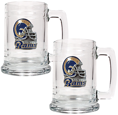 NFL St. Louis Rams 2pc Glass Tankard Set