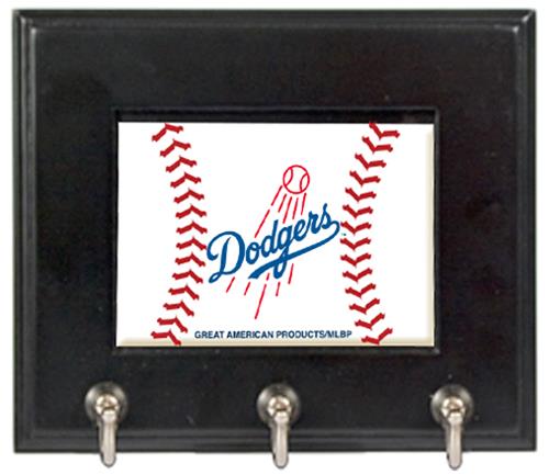 MLB Los Angeles Dodgers Wood Keyhook Rack