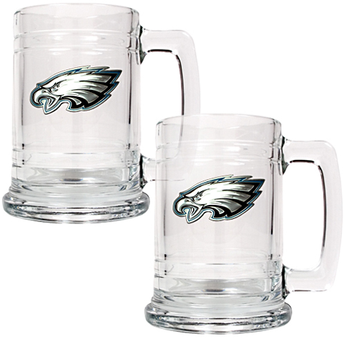 NFL Philadelphia Eagles 2pc Glass Tankard Set