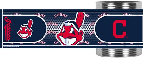 MLB Indians Stainless Steel Can Holder Hi-Def Wrap