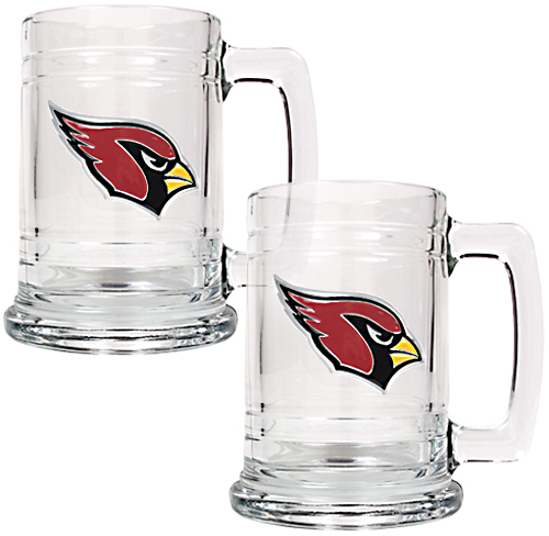 NFL Arizona Cardinals 2pc Glass Tankard Set