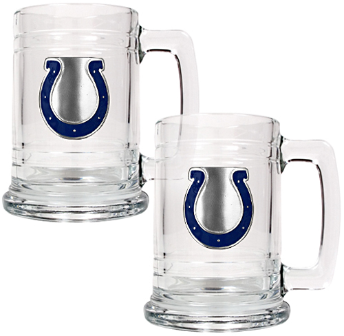 NFL Indianapolis Colts 2pc Glass Tankard Set