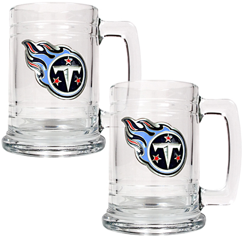 NFL Tennessee Titans 2pc Glass Tankard Set