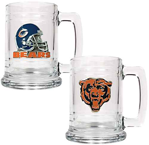 NFL Chicago Bears 2pc Glass Tankard Set