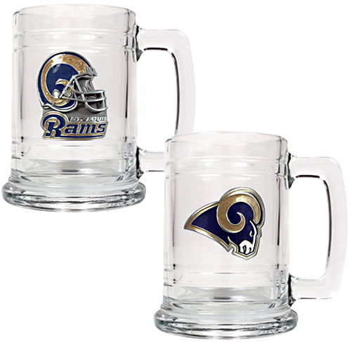 NFL St. Louis Rams 2pc Glass Tankard Set