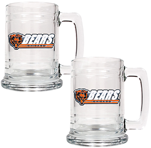 NFL Chicago Bears 2pc Glass Tankard Set