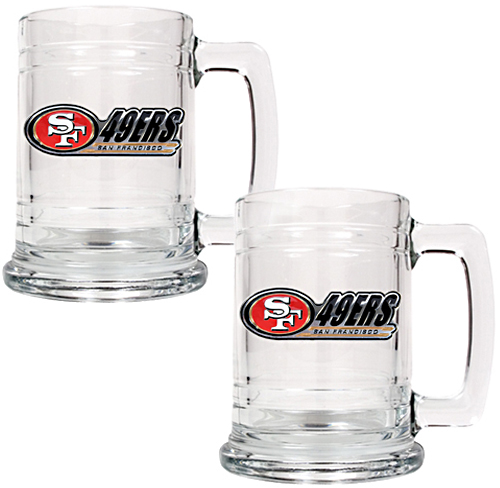NFL San Francisco 49ers 2pc Glass Tankard Set