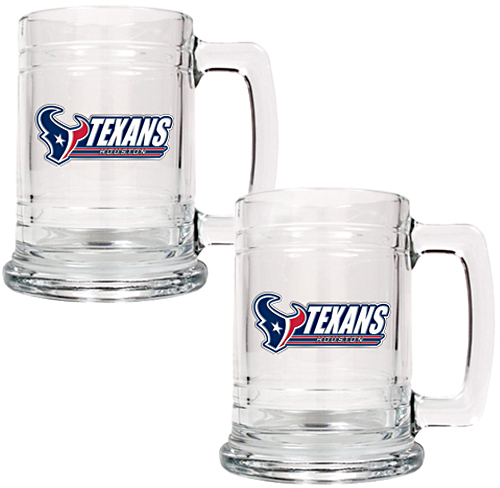 NFL Houston Texans 2pc Glass Tankard Set