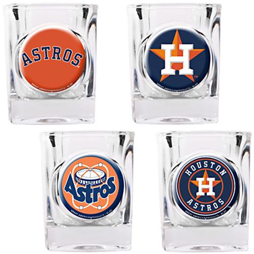 MLB Houston Astros 4pc Collector's Shot Glass Set