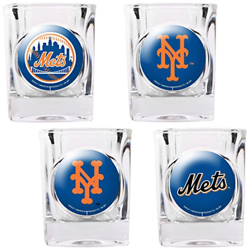 MLB New York Mets 4pc Collector's Shot Glass Set