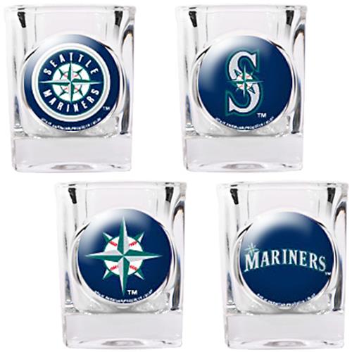 MLB Seattle Mariner 4pc Collector's Shot Glass Set