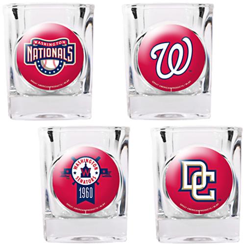 MLB Nationals 4pc Collector's Shot Glass Set