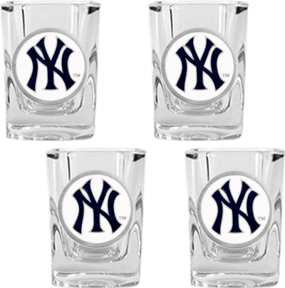 MLB New York Yankees 4pc Square Shot Glass Set