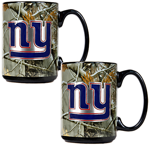NFL New York Giants 2pc Open Field Coffee Mug Set
