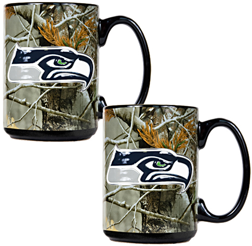 NFL Seattle Seahawks 2pc Open Field Coffee Mug Set