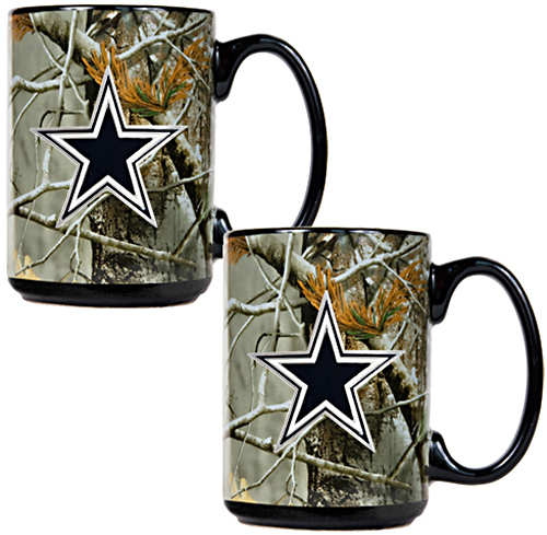 NFL Dallas Cowboys 2pc Open Field Coffee Mug Set