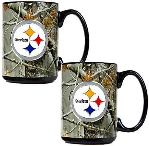 NFL Pittsburgh Steelers Open Field Coffee Mug Set