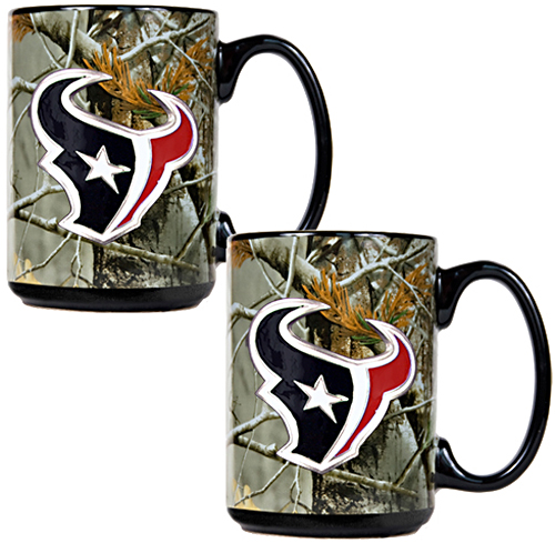 NFL Houston Texans 2pc Open Field Coffee Mug Set