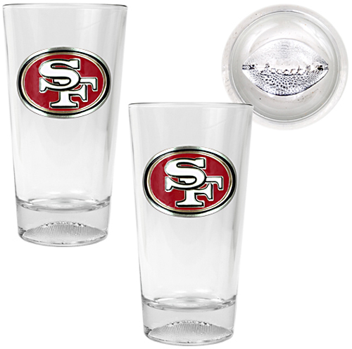 NFL San Francisco 49ers Football Base Pint Glasses